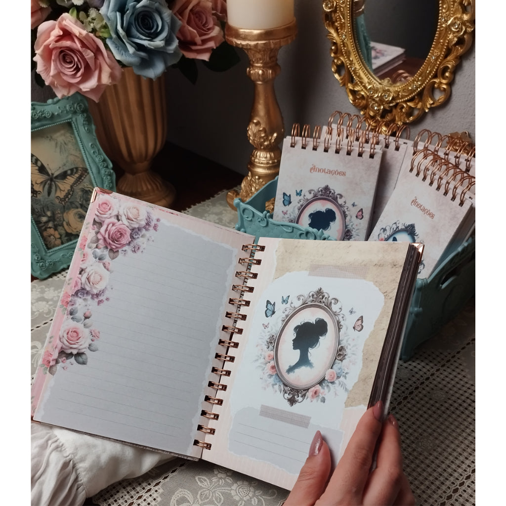 Agenda 2025 Vintage Elegância Estilo Retrô
