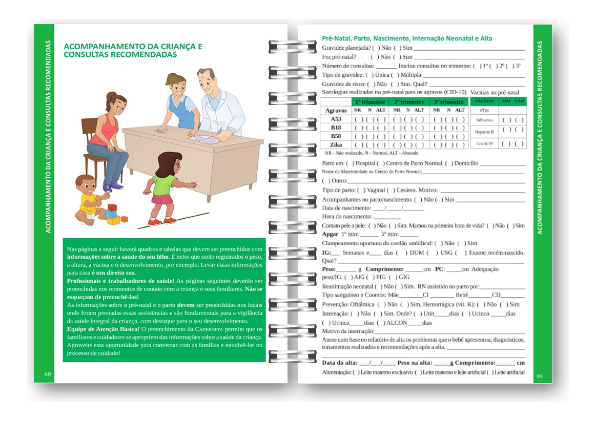 Caderneta de Vacinação Personalizada - Menina