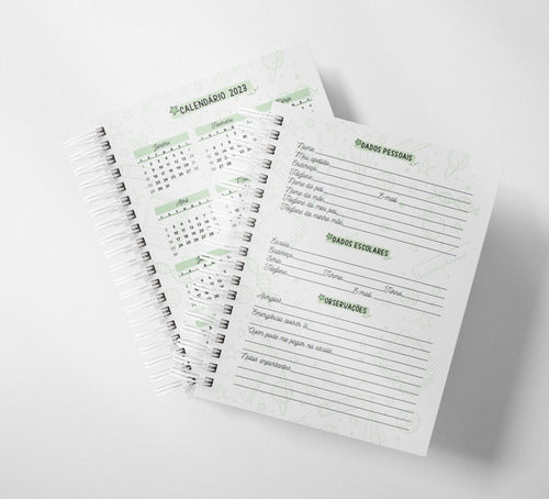 Agenda Escolar Infantil 1 Dia Por Folha Personalizada