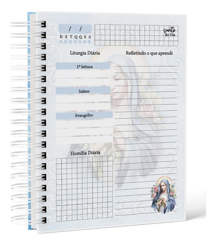 Caderno Devocional Católico Coleção Virgem Maria 244 Pag Decoradas