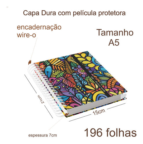 Agenda 2025 Coloring - 1 Dia Por Página Com Horário Capa Dura