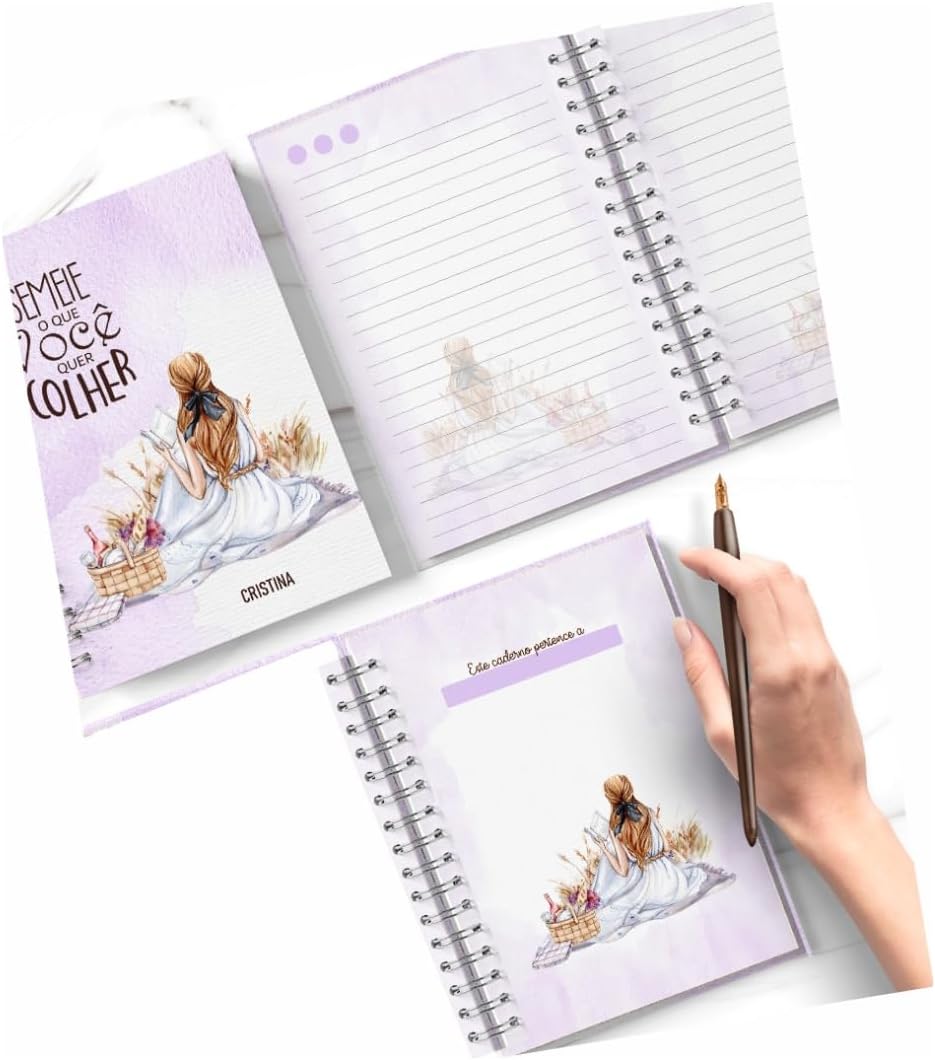 📓 Caderno De Anotações - 100 Folhas - A5 - Capa Dura - Coleção Picknick - Pautado
