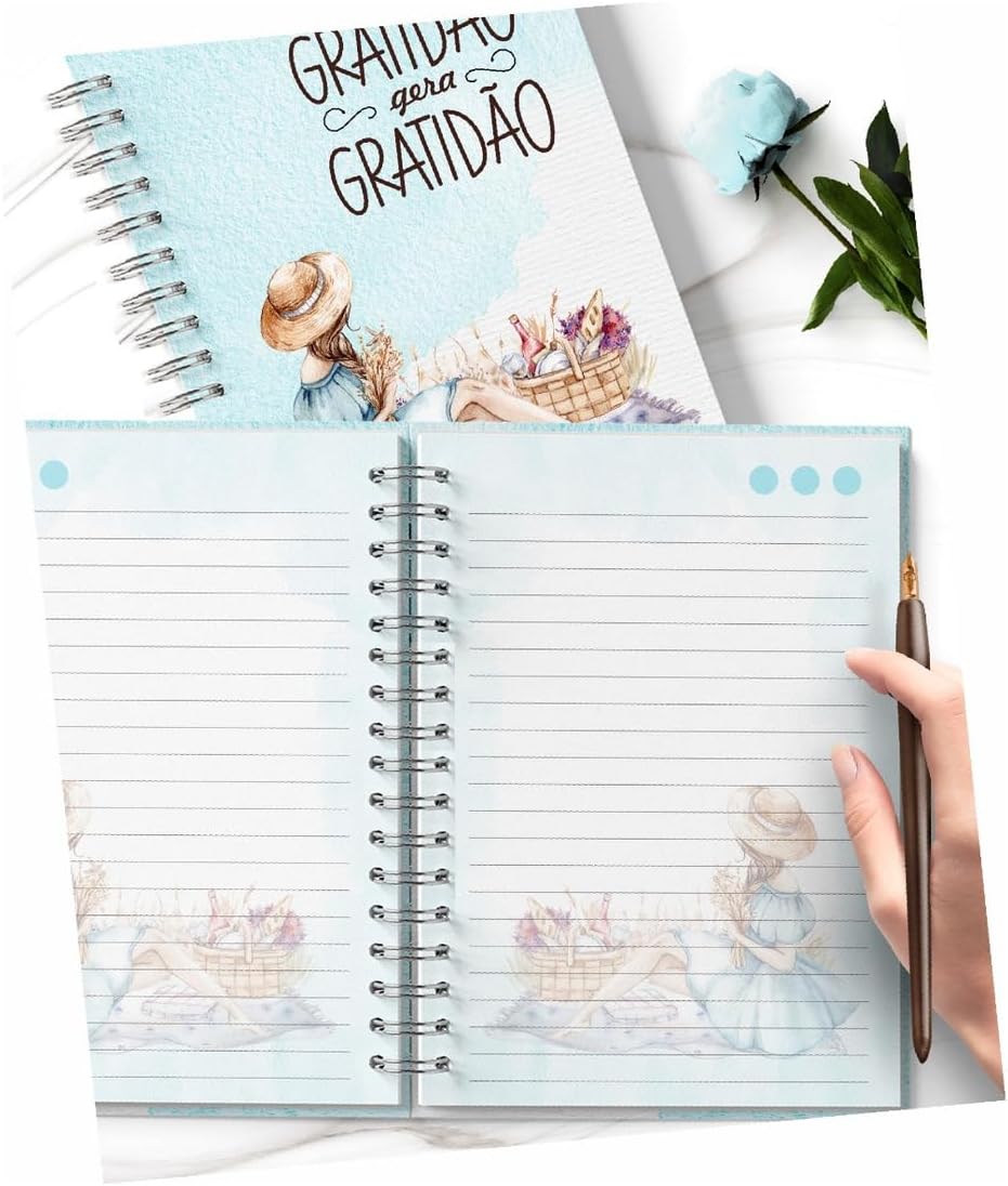 📓 Caderno De Anotações - 100 Folhas - A5 - Capa Dura - Coleção Picknick - Pautado