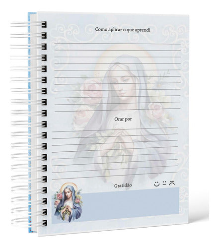 Caderno Devocional Católico Coleção Virgem Maria 244 Pag Decoradas