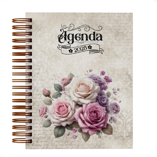 Agenda 2025 Vintage Elegância Estilo Retrô