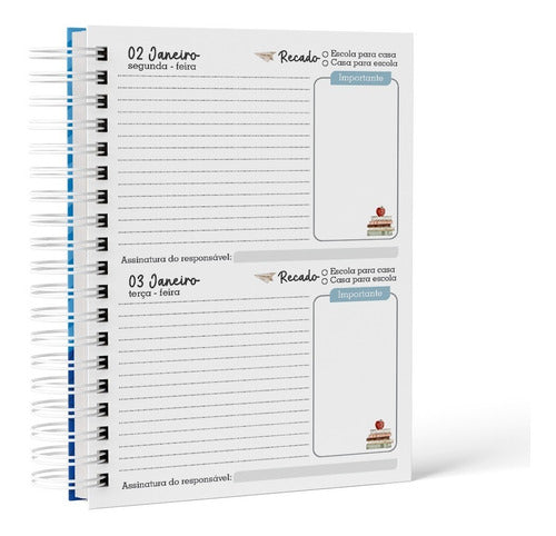 Agenda Escolar Infantil Menino Personalizada Com Nome
