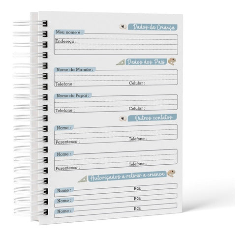 Agenda Escolar Infantil Menino Personalizada Com Nome