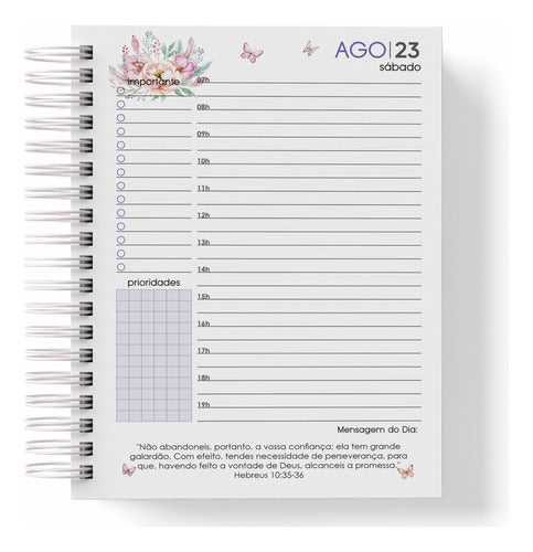 Agenda 2025 - 1 dia por Página, Coleção Borboletas