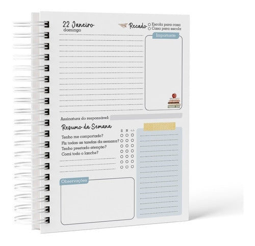 Agenda Escolar Infantil Menino Personalizada Com Nome