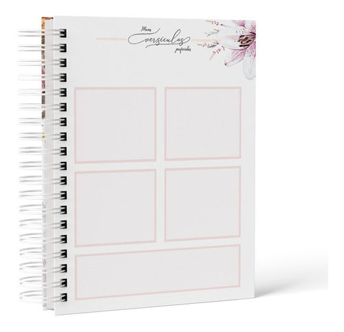 Caderno Devocional Floral lilás
