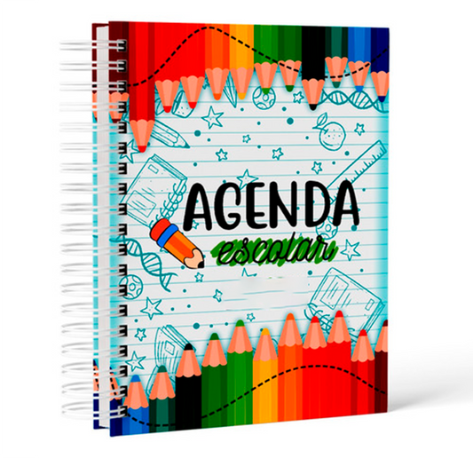 📚 Agenda Escolar Infantil 2025 - A5 - 100 Folhas - 15x21cm - Capa Dura