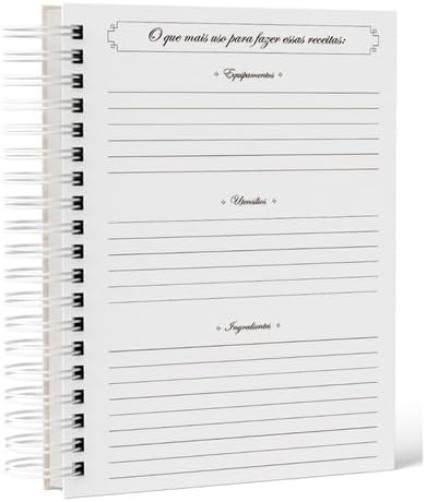Caderno De Receitas Coleção - Minhas Receitas - Vintage