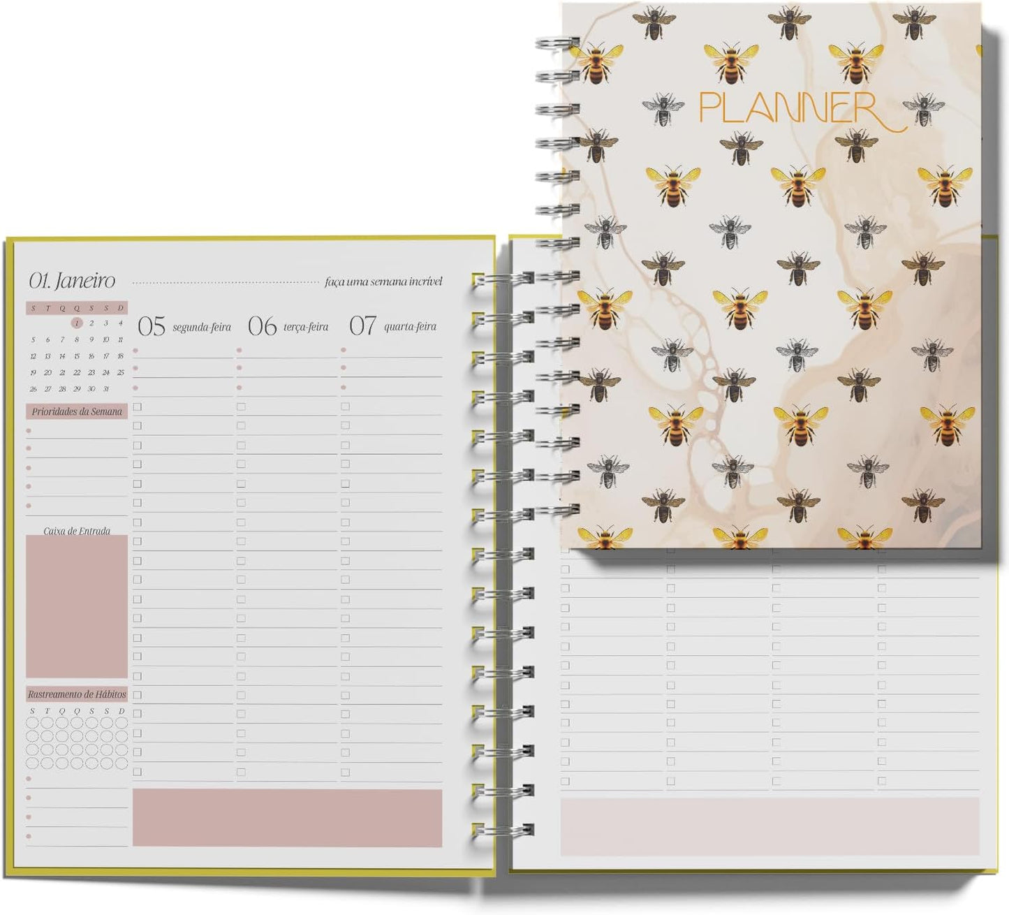 Planner 2026 Semanal  - Respire, floresça, torne-se — um planner para sua melhor versão!