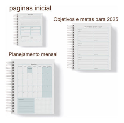 Agenda 2025 Personalizada C/Nome - 1 dia por Pagina