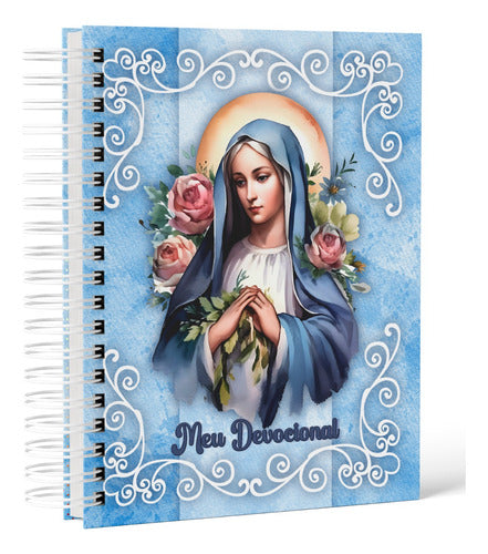 Caderno Devocional Católico Coleção Virgem Maria 244 Pag Decoradas