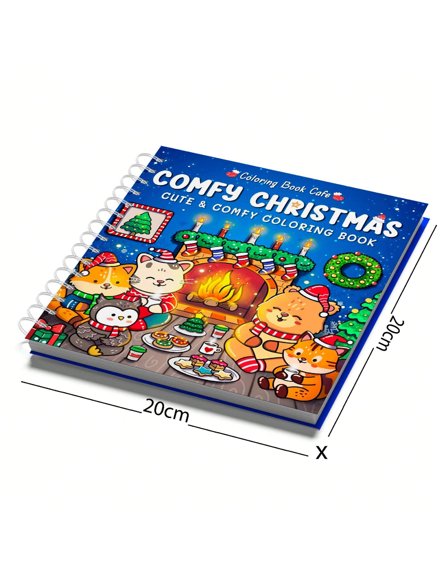 Livro para colorir Natal Aconchegante Azul - 30 ilustrações